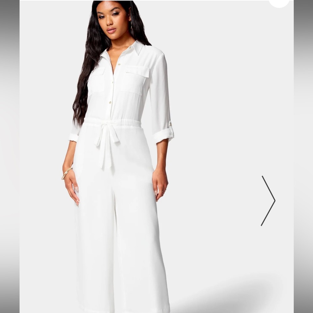 NWT! UTILITY POCKET CULOTTE JUMPSUIT